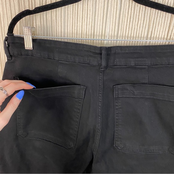 Everlane Straight Crop Leg Black Denim Jeans Size 16 - Picture 4 of 6